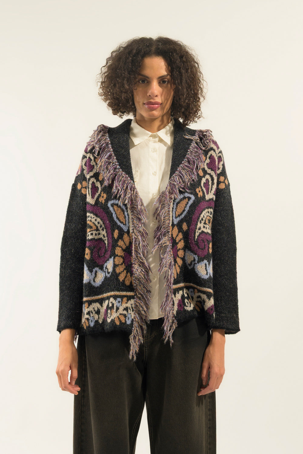 GIACCA FRANGE JACQUARD