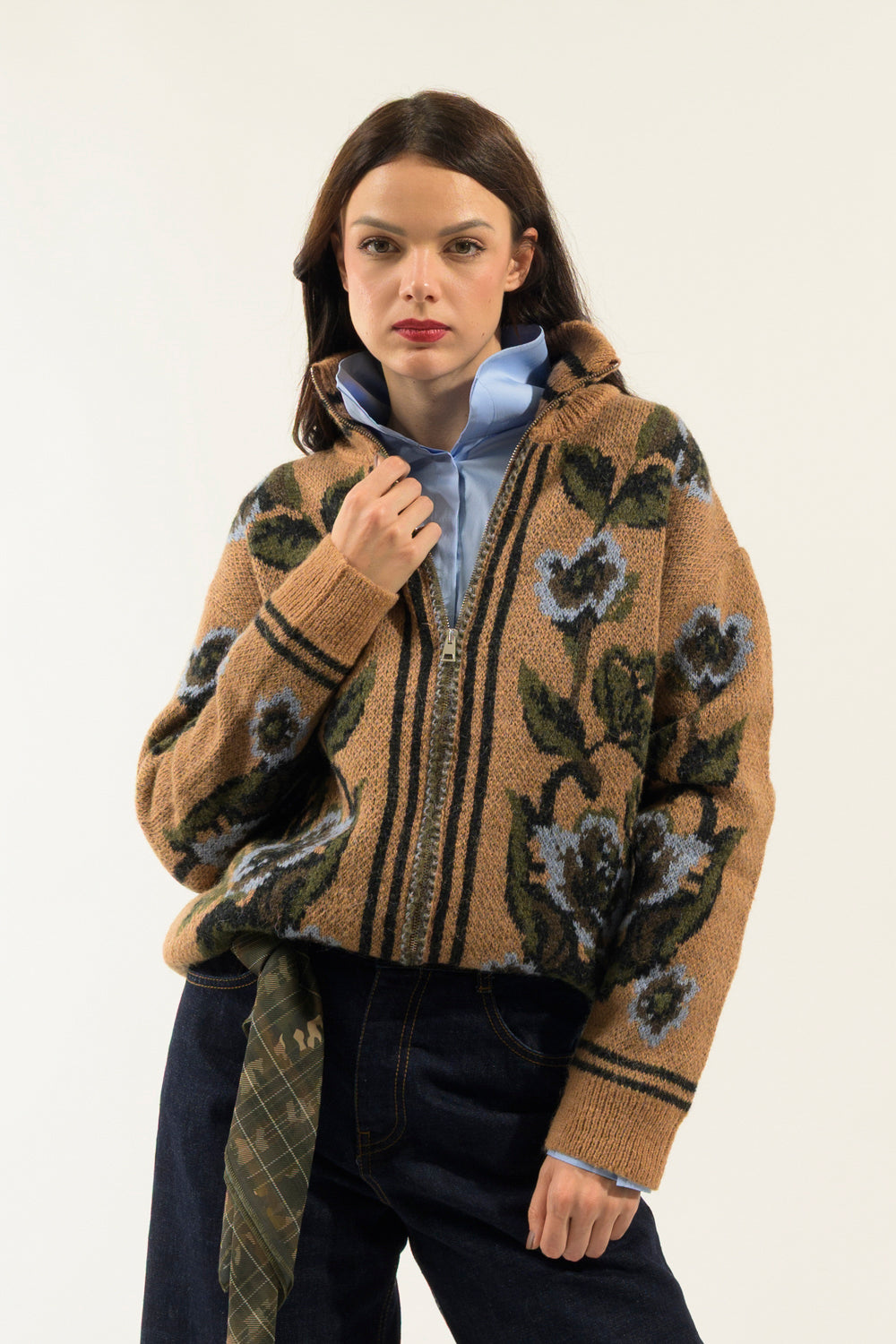 BOMBER JACQUARD FIORI