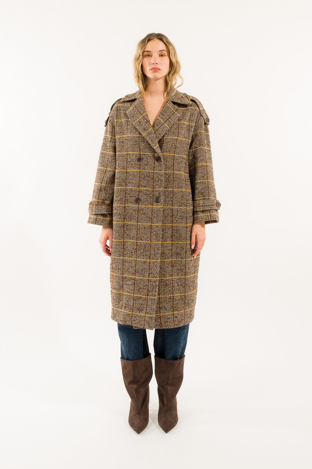 CAPPOTTO LUNGO CHECK