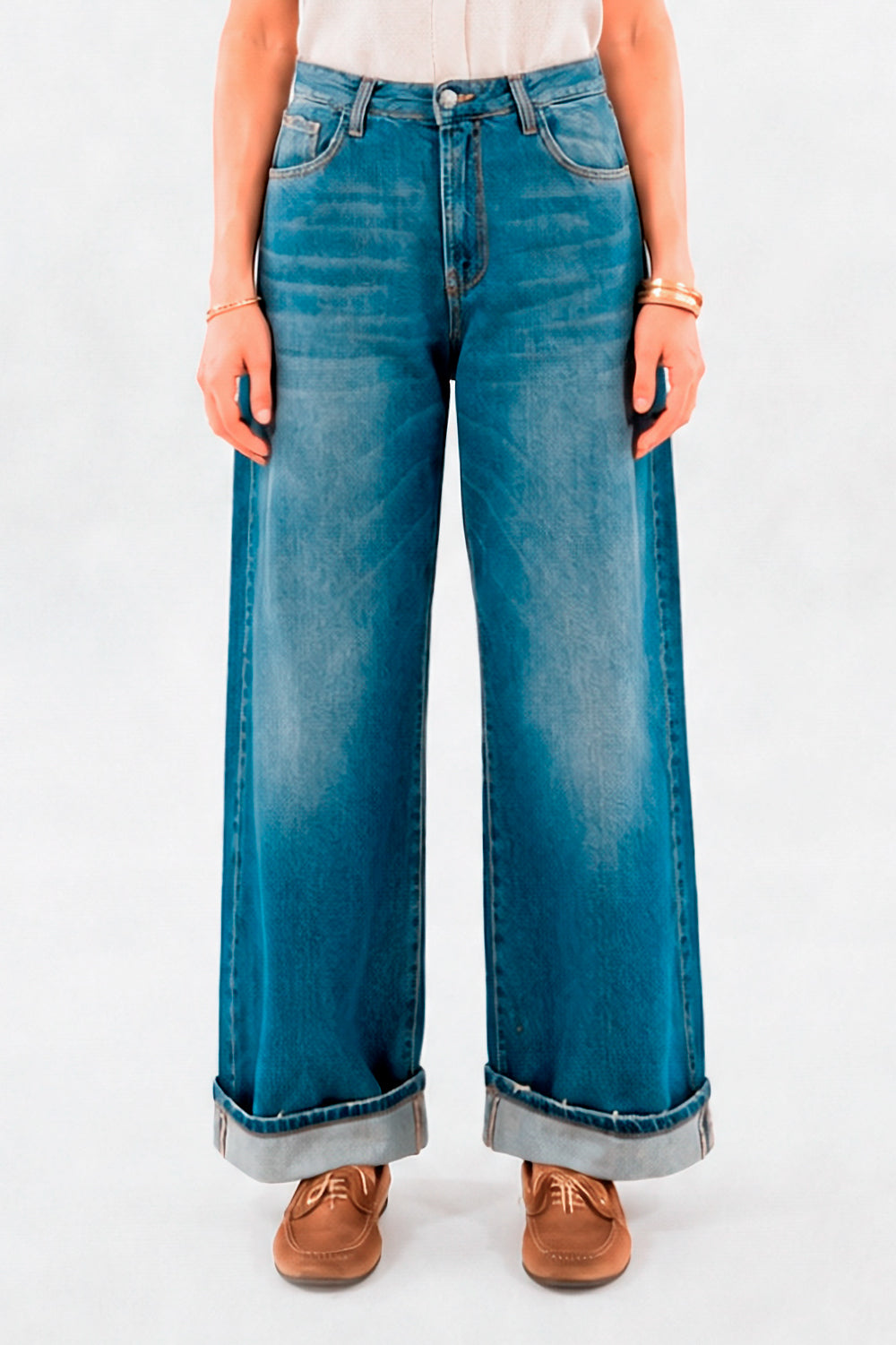JEANS EVA BARREL RISVOLTO