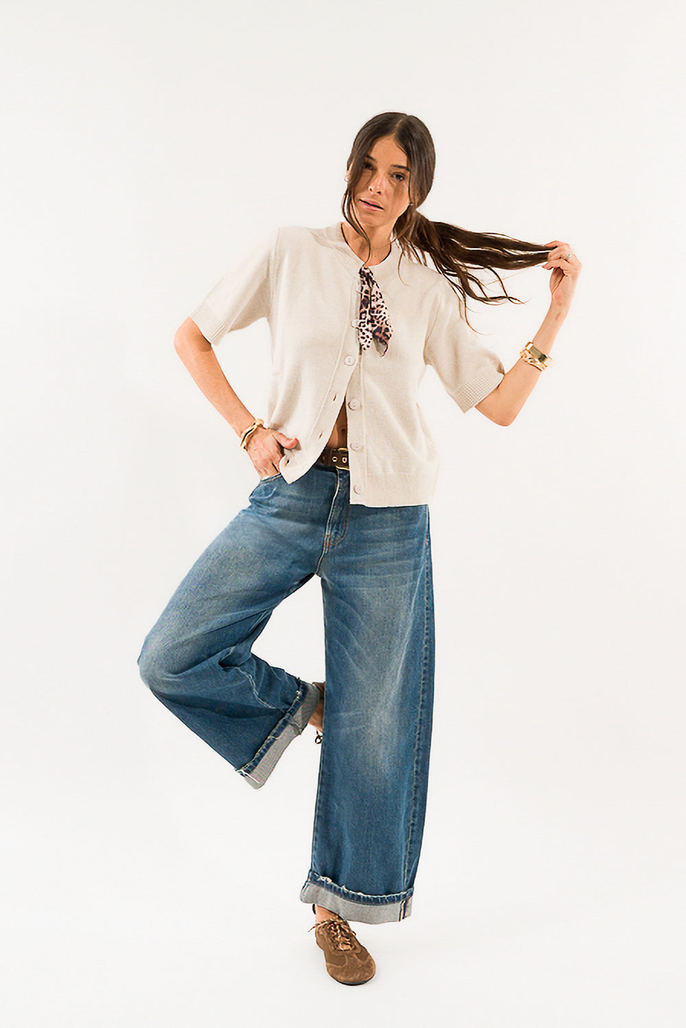 JEANS EVA BARREL RISVOLTO