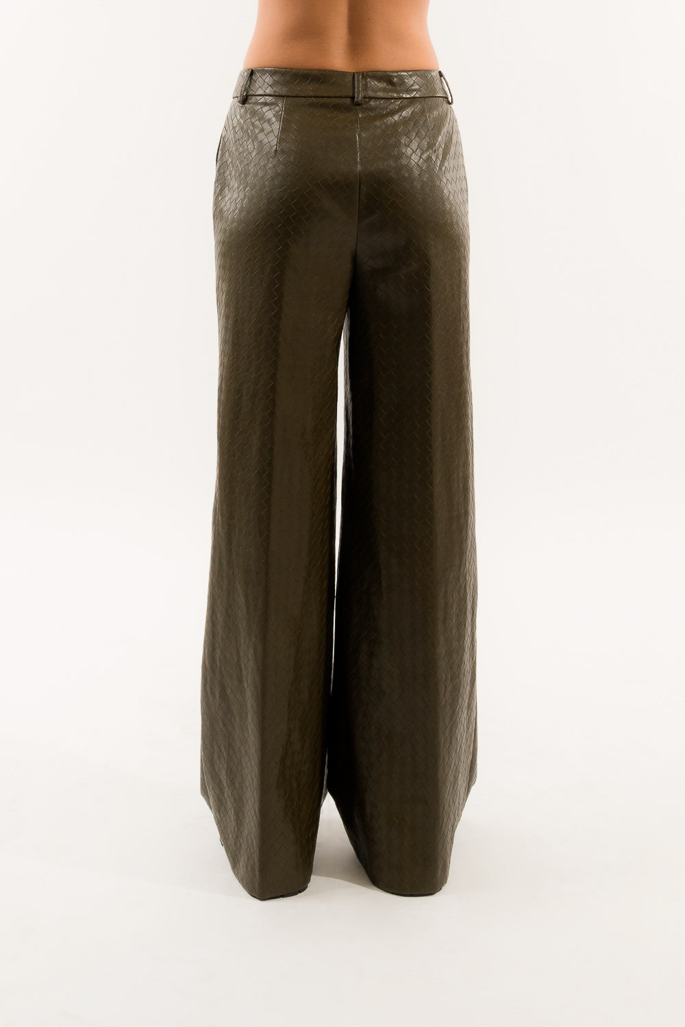 PANTALONE ECOPELLE INTRECCIATA