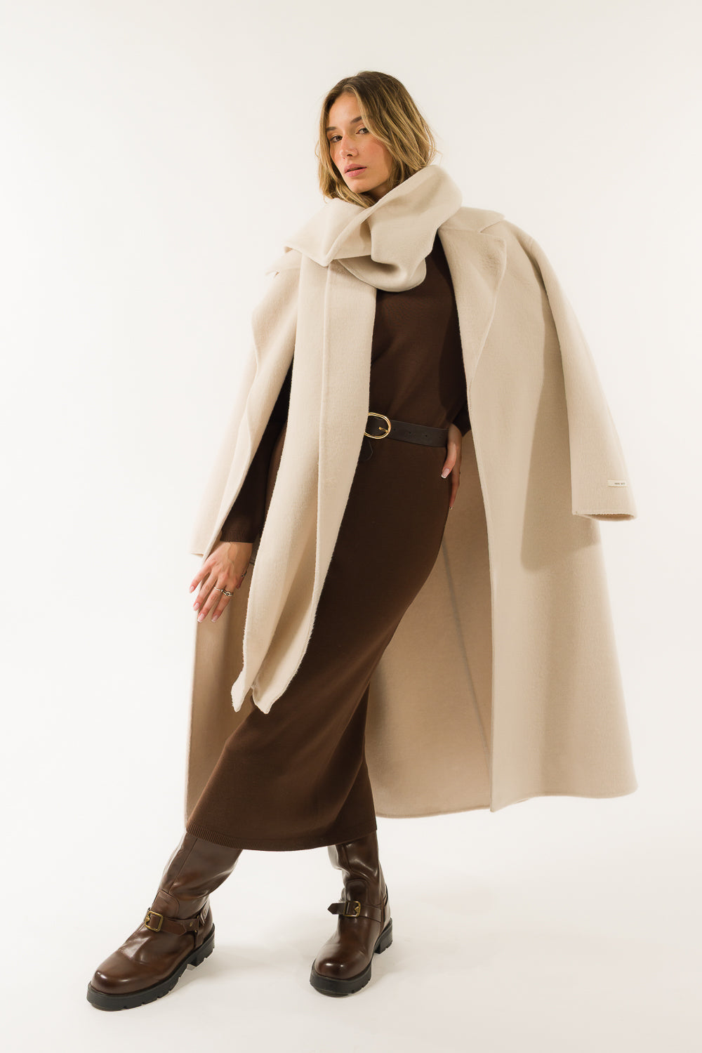 CAPPOTTO CINTURA SCIARPA HAND MADE