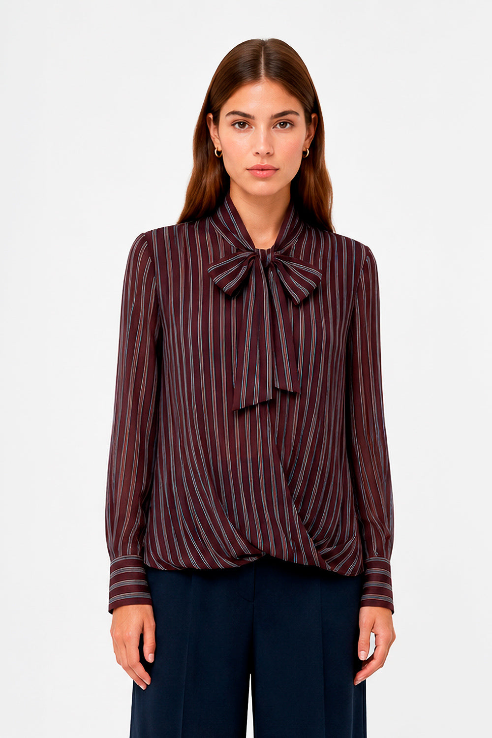 BLUSA INCROCIO PLISSE SCIARPA