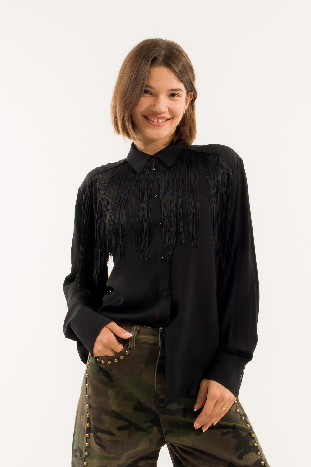 CAMICIA FRANGE SPALLA