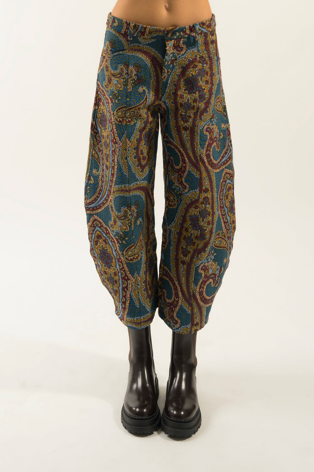 PANTALONE BARREL JACQUARD