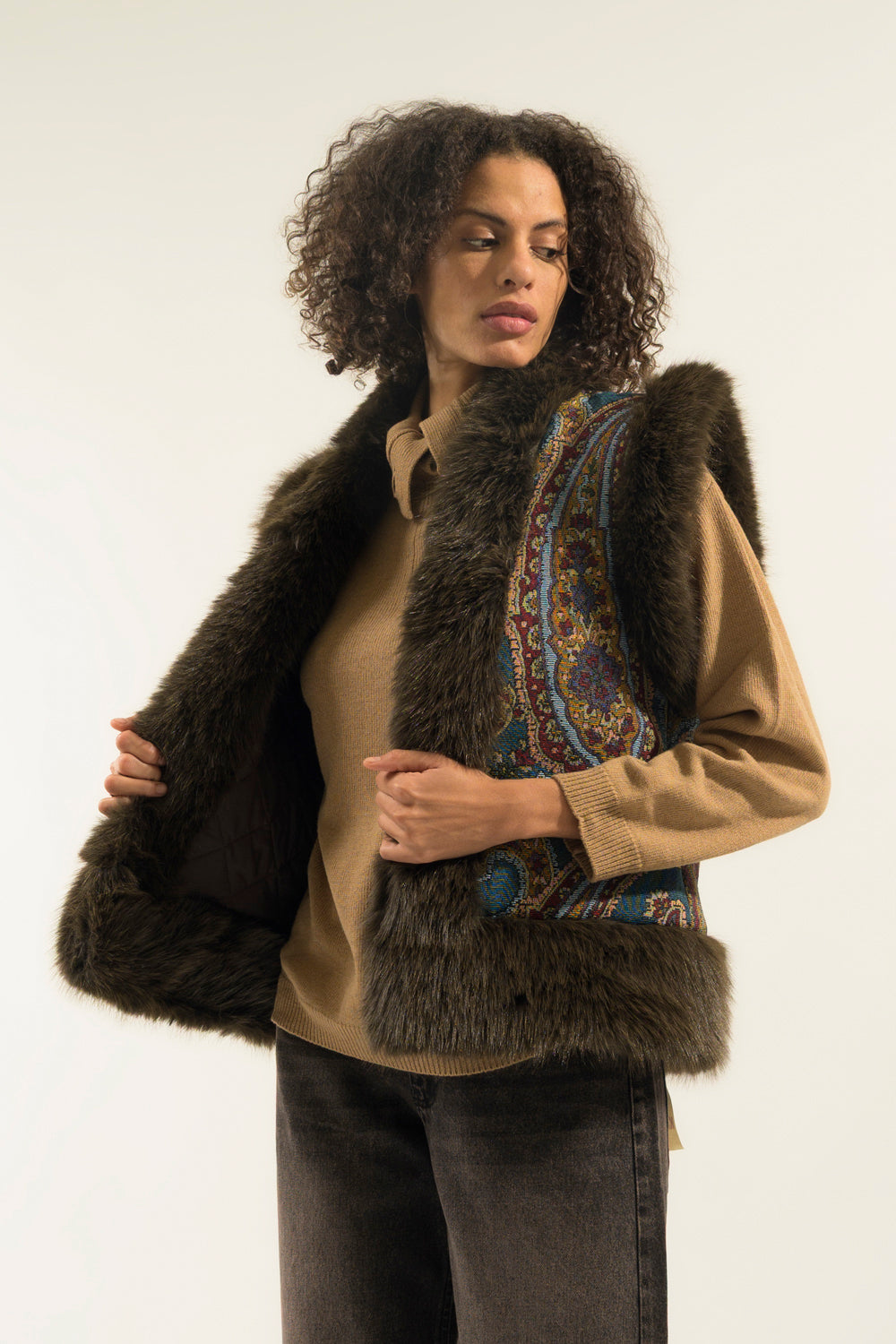 GILET JACQUARD PELLICCIA