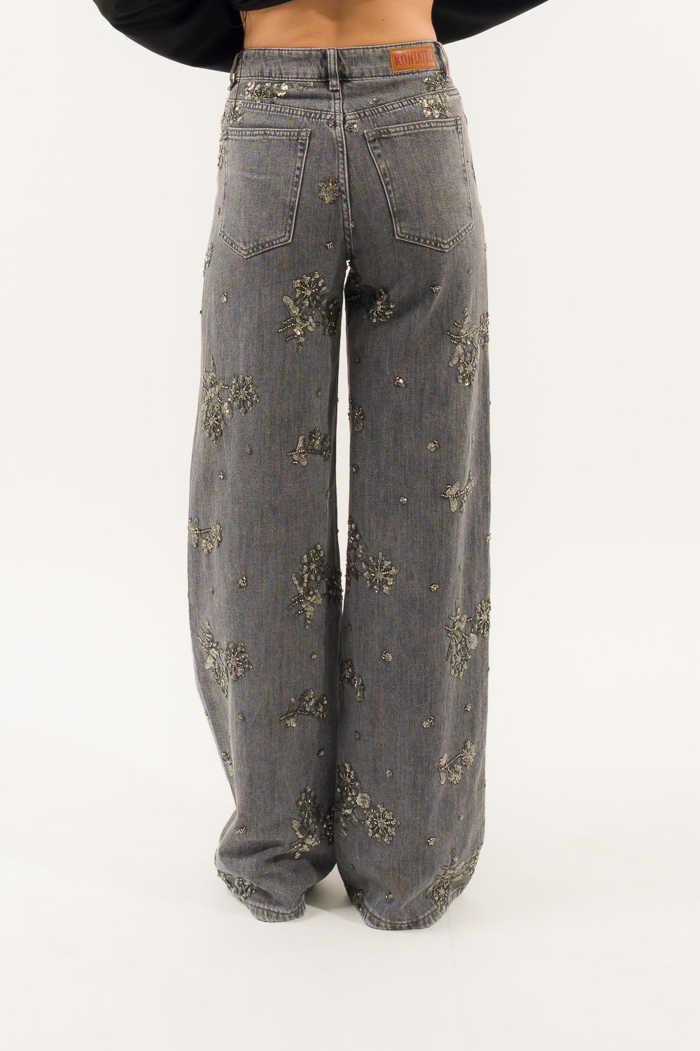 DENIM RICAMO FIORI