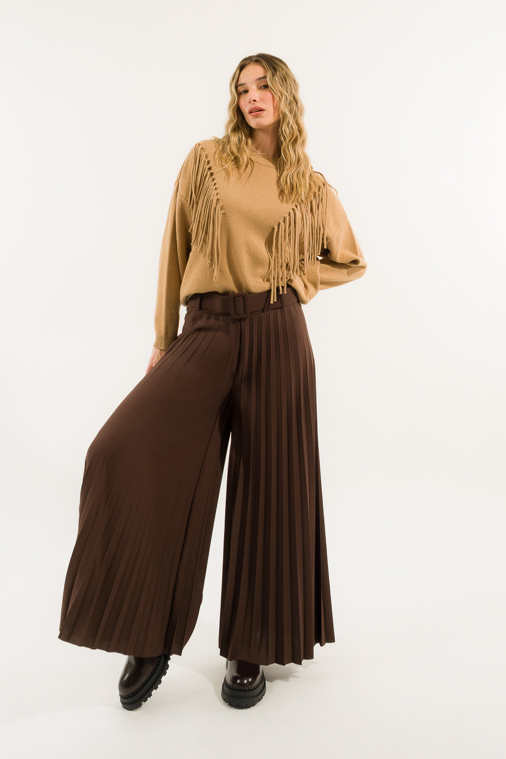 PANTALONE PLISSE CINTURA
