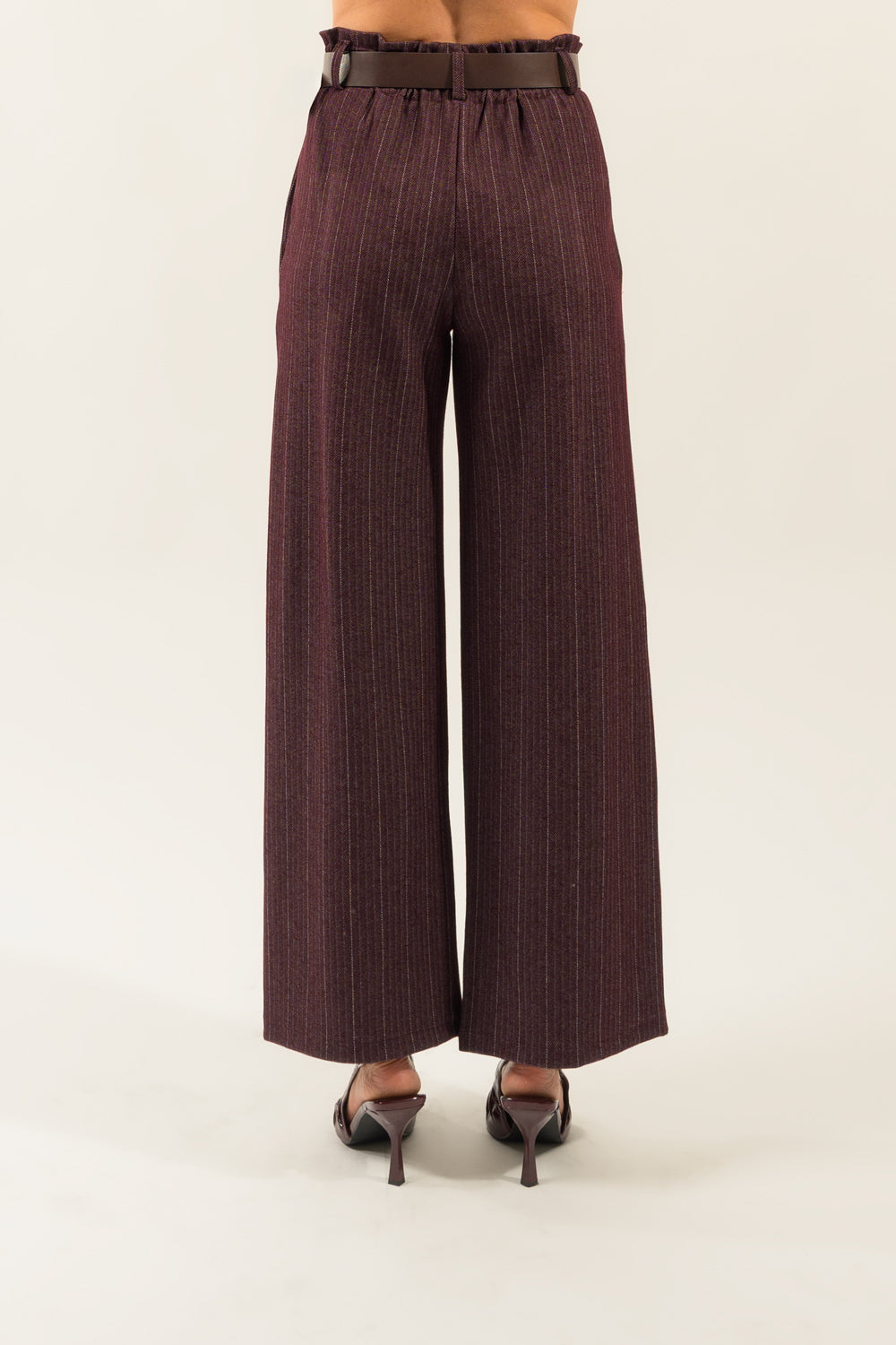 PANTALONE GESSATO CINTURA